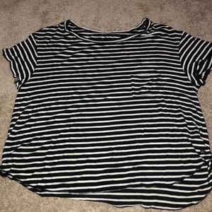 Striped tee with pocket in front